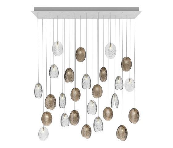 MUSSELS chandelier of 26 pcs rectangular | Suspended lights | Bomma