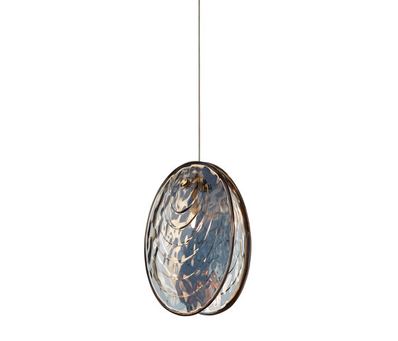 MUSSELS single pendant dark pearl brushed gold | Suspended lights | Bomma