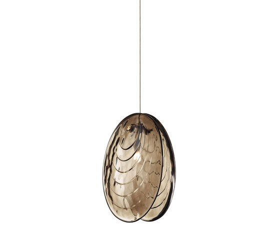 MUSSELS single pendant smoke brushed gold | Suspensions | Bomma