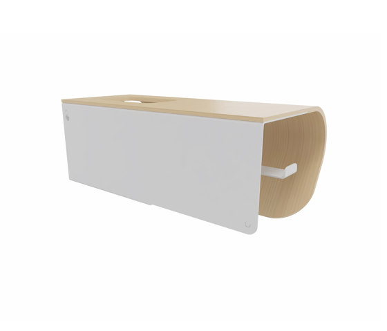 Captain horizontal toilet roll holder with wet wipe dispenser | Paper roll holders | PlyDesign