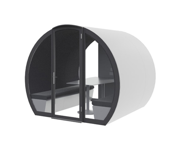 6 Person Fully Enclosed Meeting Pod with Glass Back Panel | Cabine ufficio | The Meeting Pod