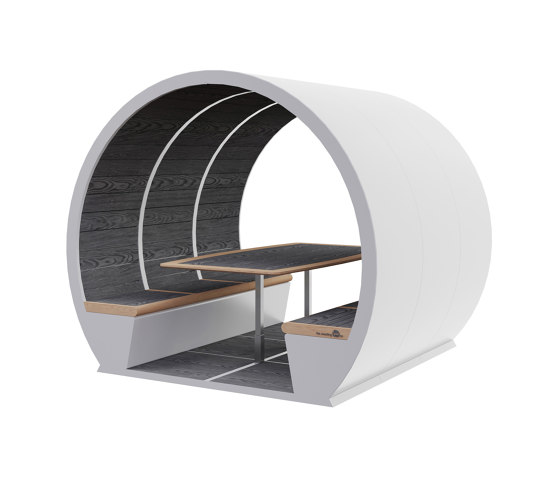 6 Person Open Outdoor Pod | Systèmes d'absorption acoustique architecturaux | The Meeting Pod