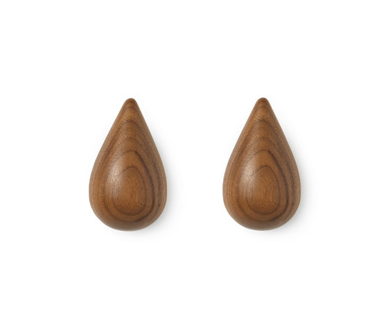 Dropit Hooks Small Walnut | Single hooks | Normann Copenhagen