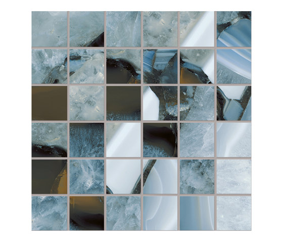 Tele di Marmo Precious Mosaico 30x30 Agate Azure | Mosaïques céramique | EMILGROUP