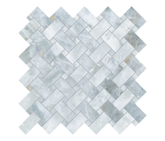 Tele di Marmo Precious Mosaico Intrecci Crystal Azure | Keramik Mosaike | EMILGROUP