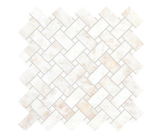 Tele di Marmo Precious Mosaico Intrecci Crystal White | Keramik Mosaike | EMILGROUP