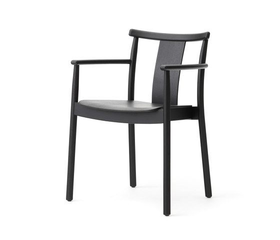 Merkur Dining Chair W. Armrest | Black Oak | Chairs | Audo Copenhagen