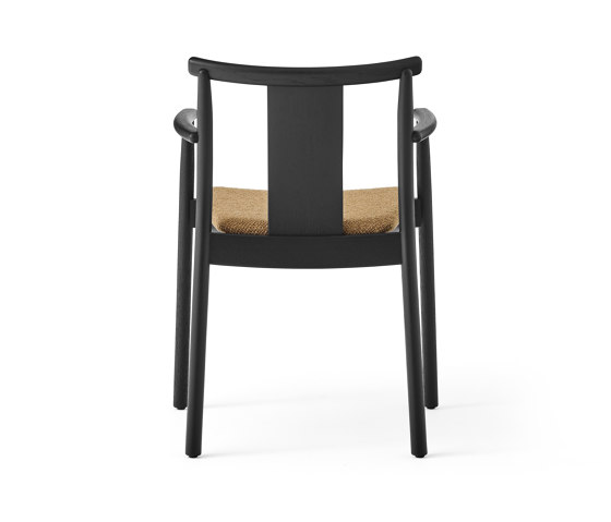 Merkur Dining Chair W. Armrest, Black Oak | MENU Bouclé 06 | Chairs | Audo Copenhagen