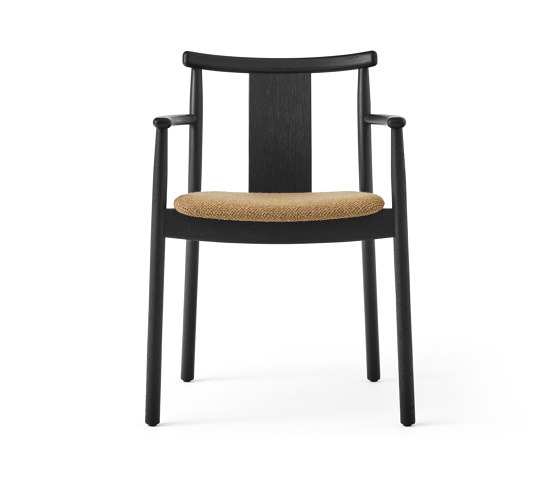 Merkur Dining Chair W. Armrest, Black Oak | Audo Bouclé 06 | Chairs | Audo Copenhagen