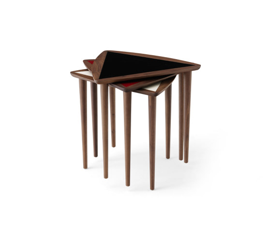 Umanoff Nesting Side Table, Walnut | Black Tabletop | Side tables | Audo Copenhagen