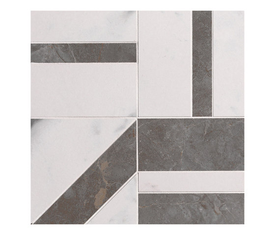 Roma Stone Calacatta / Pietra Beige e Brown Deco Mosaico 30X30 | Ceramic tiles | Fap Ceramiche