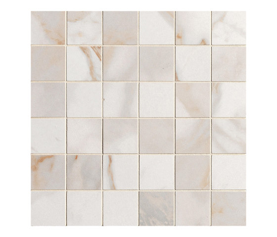 Roma Stone Calacatta Oro Macromosaico Satin 30X30 | Ceramic tiles | Fap Ceramiche