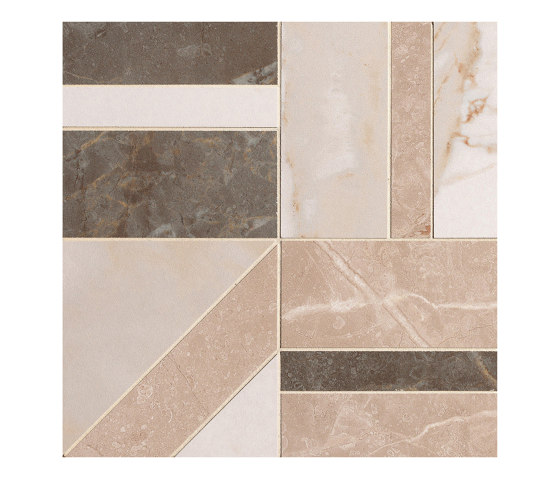 Roma Stone Carrara / Pietra Grey Deco Mosaico 30X30 | Ceramic tiles | Fap Ceramiche