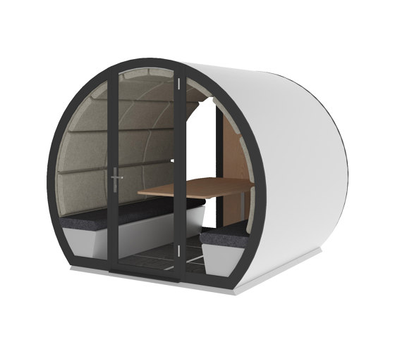 6 Person Fully Enclosed Outdoor Pod | Box de bureau | The Meeting Pod