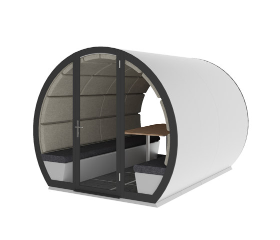 8 Person Fully Enclosed Outdoor Pod | Box de bureau | The Meeting Pod