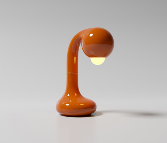 Table Lamp 12” Gloss Burnt Orange | Lampade tavolo | Entler