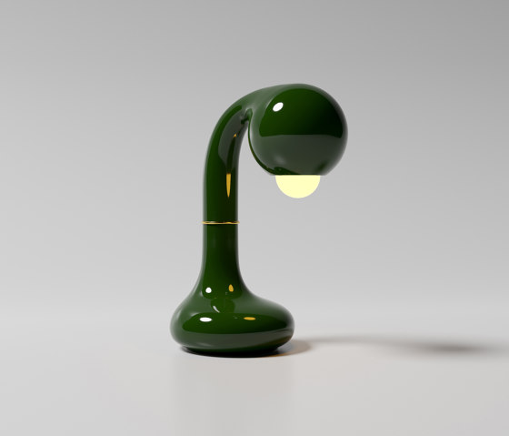 Table Lamp 12” Gloss Ivy | Lámparas de sobremesa | Entler