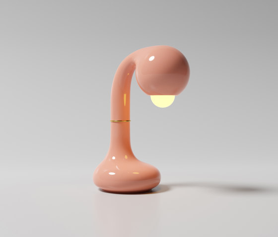 Table Lamp 12” Gloss Pink | Lámparas de sobremesa | Entler