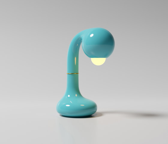 Table Lamp 12” Gloss Sky Blue | Lámparas de sobremesa | Entler