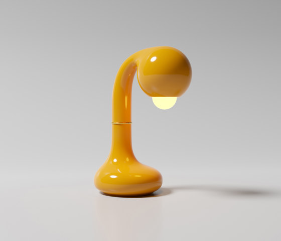 Table Lamp 12” Gloss Yellow Ochre | Lámparas de sobremesa | Entler