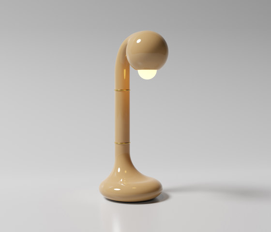 Table Lamp 18” Gloss Beige | Lampade tavolo | Entler