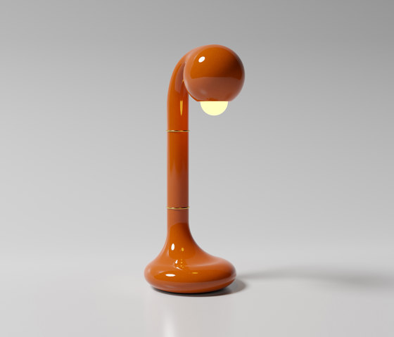 Table Lamp 18” Gloss Burnt Orange | Tischleuchten | Entler