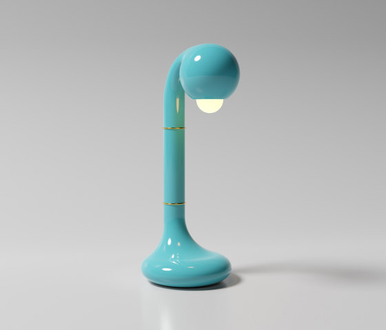 Table Lamp 18” Gloss Sky Blue | Lámparas de sobremesa | Entler