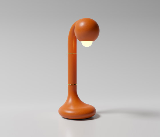 Table Lamp 18” Matte Burnt Orange | Table lights | Entler