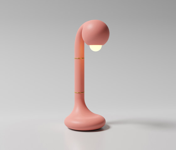 Table Lamp 18” Matte Pink | Lámparas de sobremesa | Entler