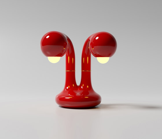 Table Lamp 2-Globe 12” Cherry | Lámparas de sobremesa | Entler