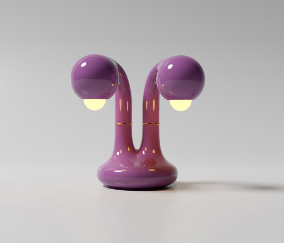 Table Lamp 2-Globe 12” Lavender | Lámparas de sobremesa | Entler