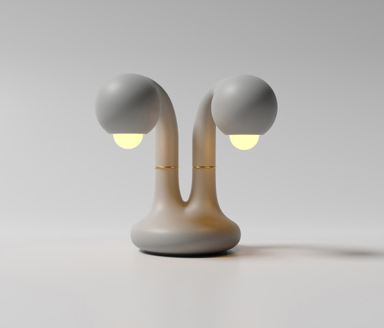 Table Lamp 2-Globe 12” Matte Grey | Lampade tavolo | Entler