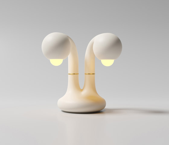 Table Lamp 2-Globe 12” Matte White | Luminaires de table | Entler