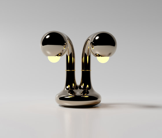 Table Lamp 2-Globe 12” Palladium | Lampade tavolo | Entler