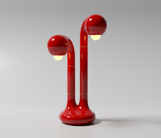 Table Lamp 2-Globe 22” Cherry | Tischleuchten | Entler