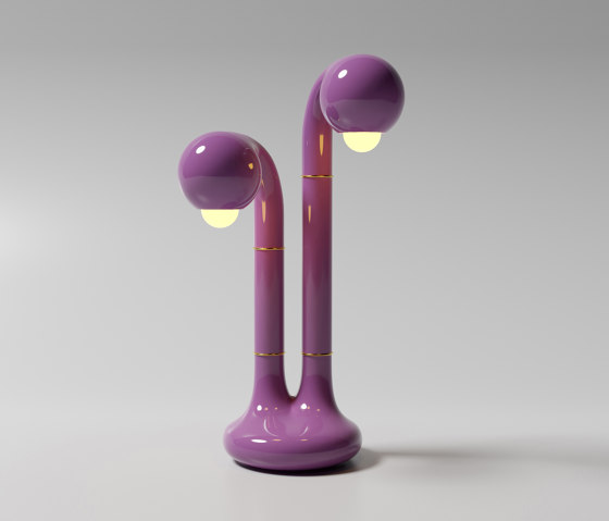 Table Lamp 2-Globe 22” Lavender | Lampade tavolo | Entler
