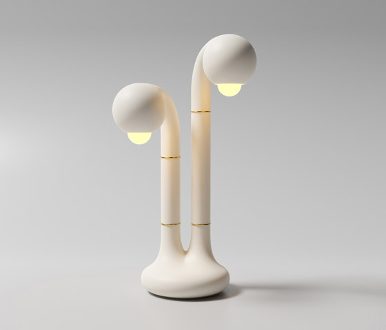 Table Lamp 2-Globe 22” Matte White | Lampade tavolo | Entler