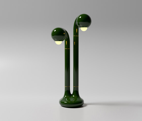 Table Lamp 2-Globe 28” Gloss Ivy | Table lights | Entler