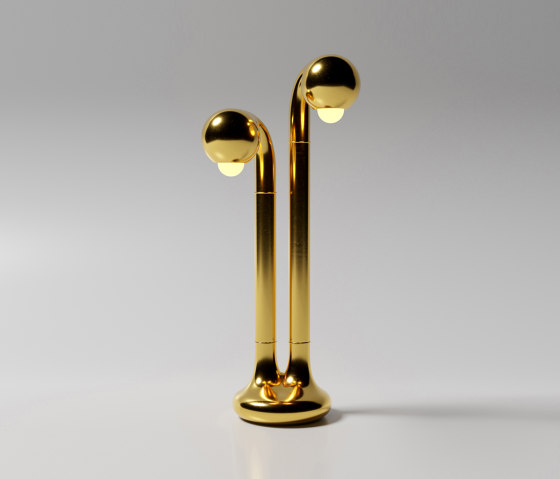 Table Lamp 2-Globe 28” Gold | Tischleuchten | Entler