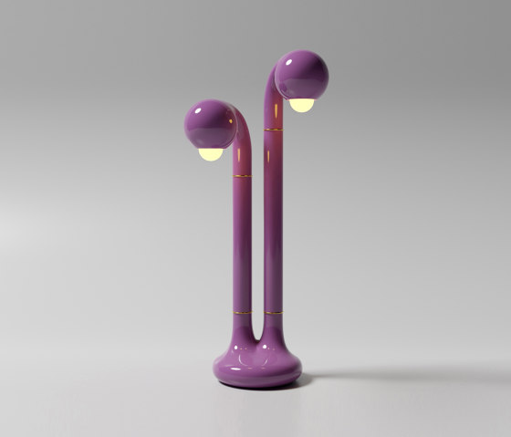 Table Lamp 2-Globe 28” Lavender | Lampade tavolo | Entler