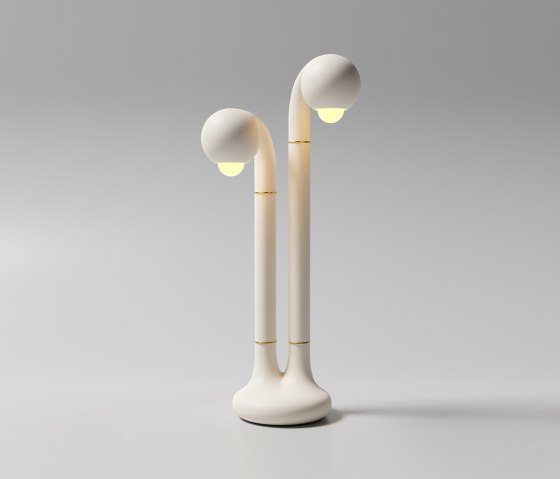 Table Lamp 2-Globe 28” Matte White | Luminaires de table | Entler