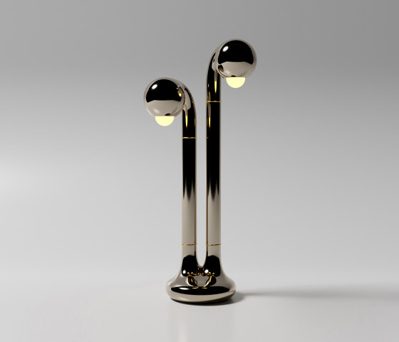 Table Lamp 2-Globe 28” Palladium | Lámparas de sobremesa | Entler