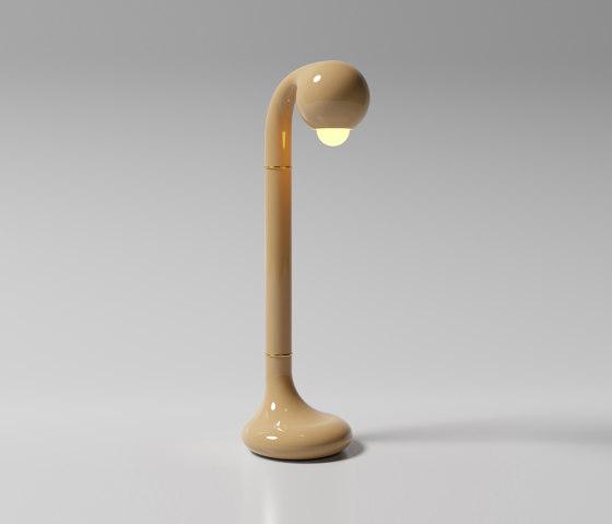 Table Lamp 24” Gloss Beige | Lampade tavolo | Entler