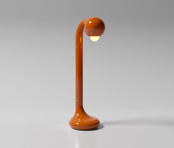 Table Lamp 24” Gloss Burnt Orange | Tischleuchten | Entler