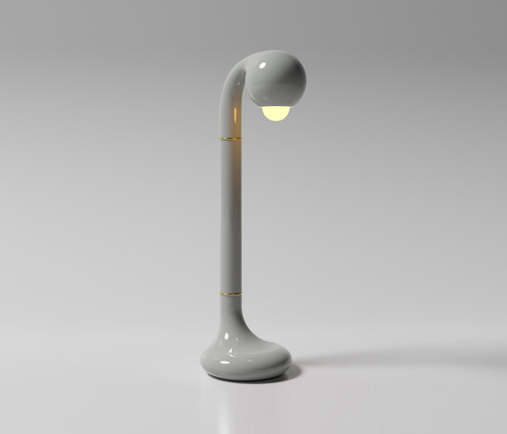 Table Lamp 24” Gloss Moon Grey | Tischleuchten | Entler
