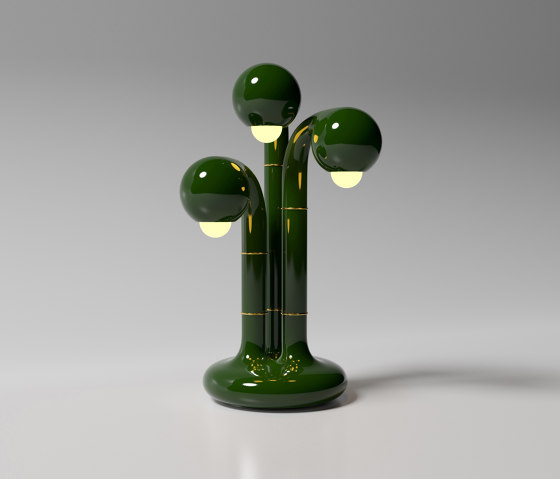 Table Lamp 3-Globe 24” Gloss Ivy | Lámparas de sobremesa | Entler