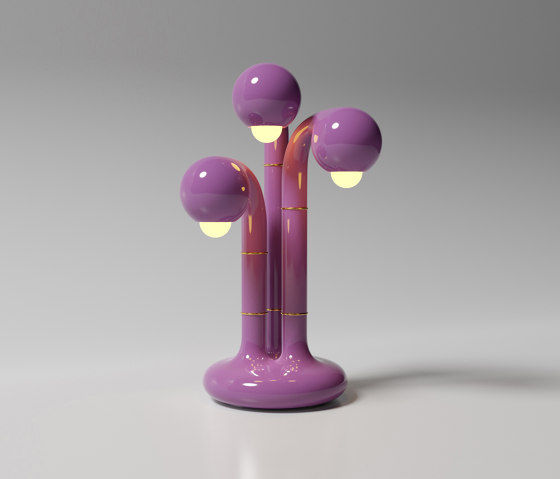 Table Lamp 3-Globe 24” Lavender | Tischleuchten | Entler