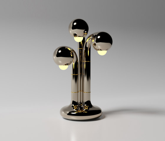 Table Lamp 3-Globe 24” Palladium | Tischleuchten | Entler