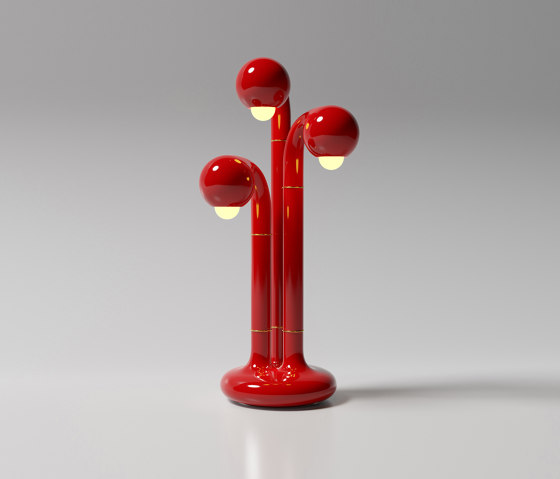 Table Lamp 3-Globe 28” Cherry | Luminaires de table | Entler