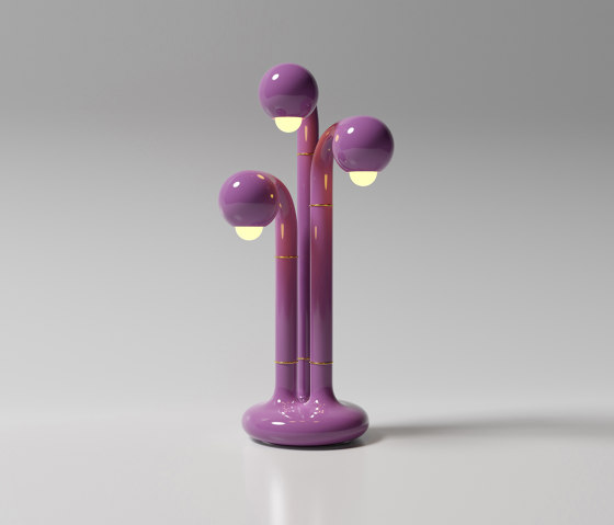 Table Lamp 3-Globe 28” Lavender | Lámparas de sobremesa | Entler